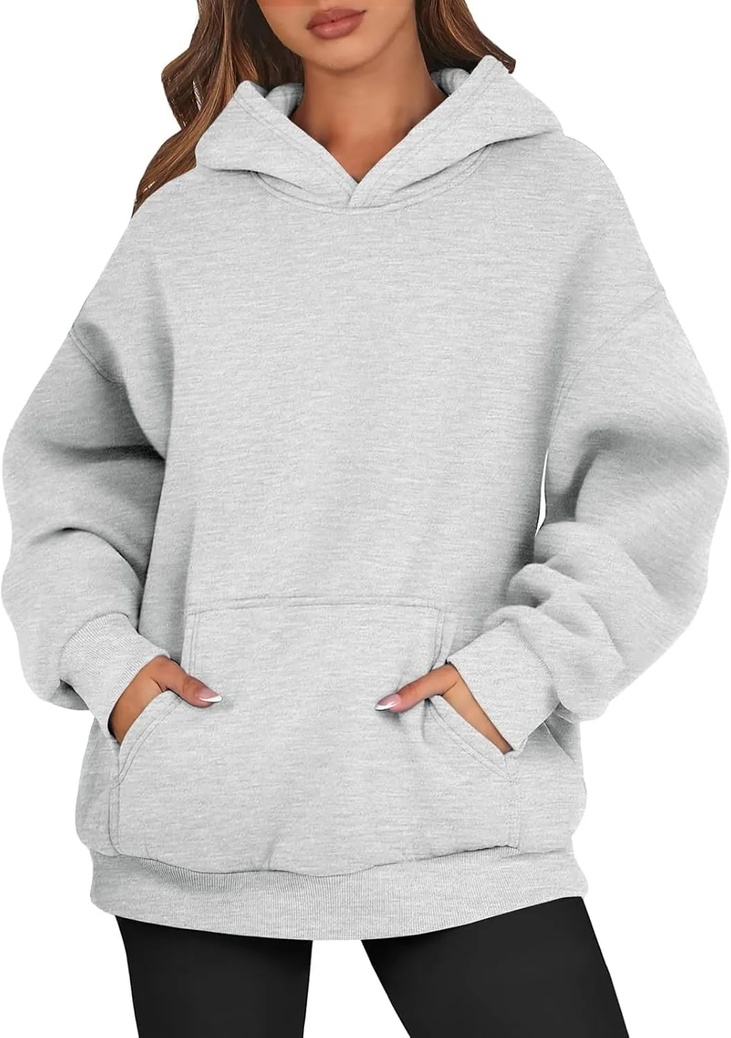 Oversized Hoodies for Women Fleece Plus Size Sweatshirts with Pocket Casual Pullover Tops Fall Winter Outfits