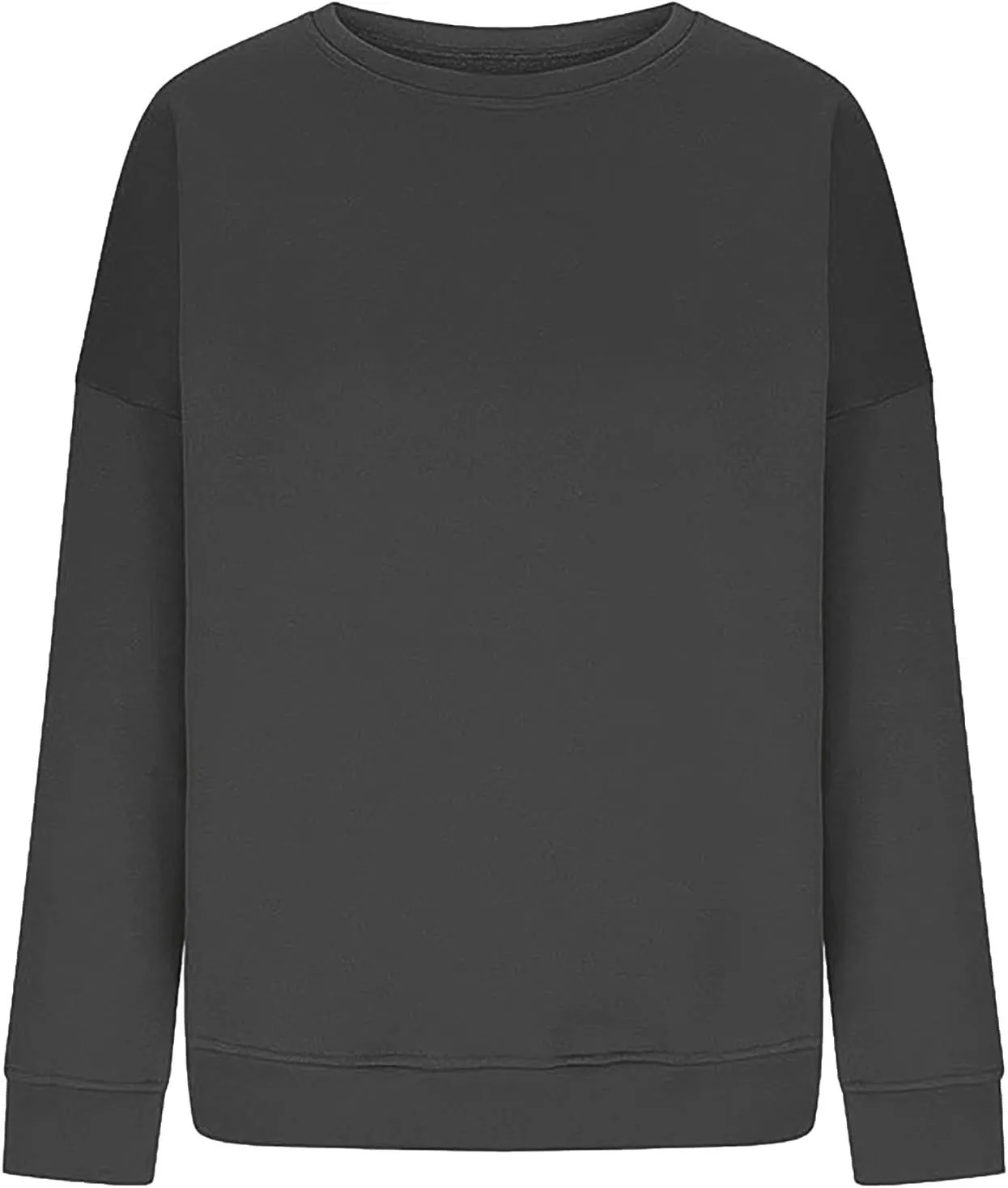 Oversized Long Sleeve Crewneck Sweatshirts for Women Cute Casual Loose Fleece Pullover Sweatshirt Fashion Fall Tops
