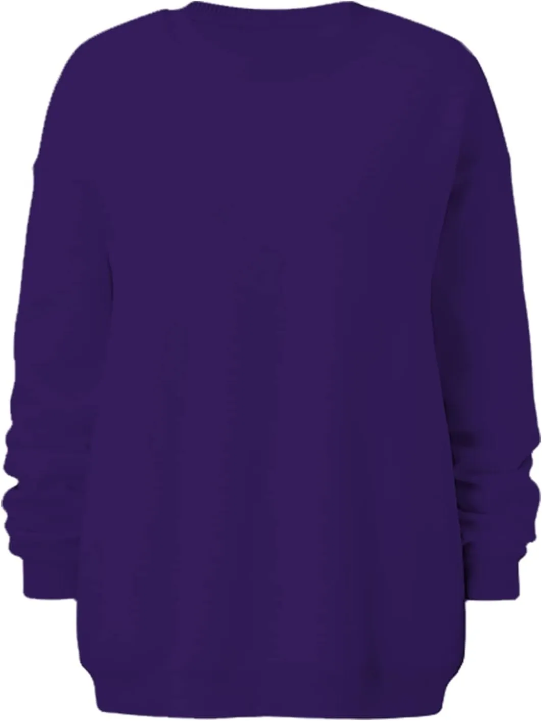 Oversized Long Sleeve Sweatshirts For Women 2023 Fall Fashion Crewneck Sweatshirt Solid Casual Loose Pullover Tops