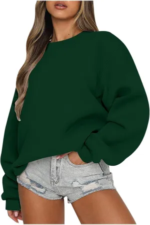 Oversized Sweatshirt For Women Fall Fashion 2023 Long Sleeve Crewneck Pullover Sweatshirts Casual Loose Sweater Tops