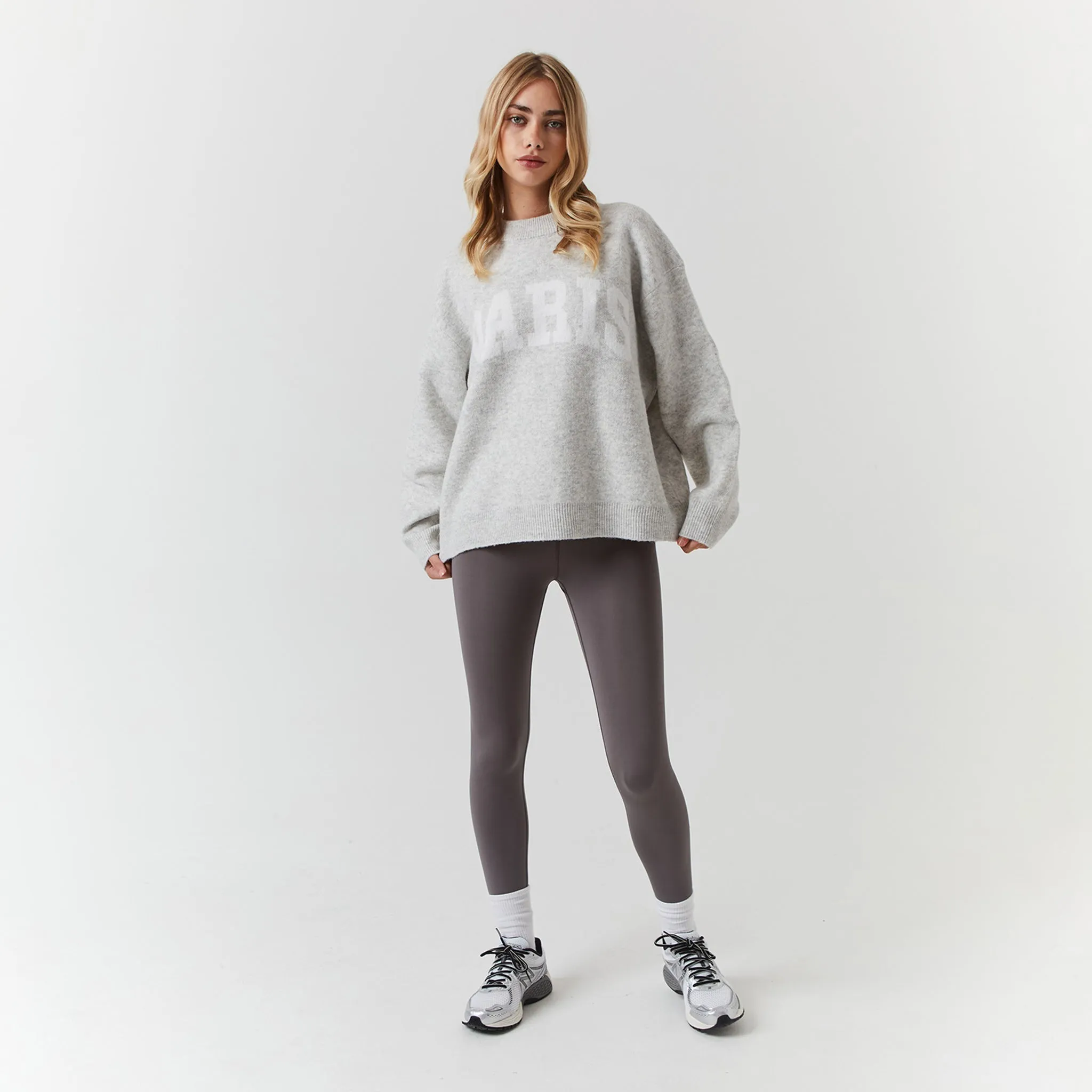 Paris Knit Sweatshirt | Light Grey Marl