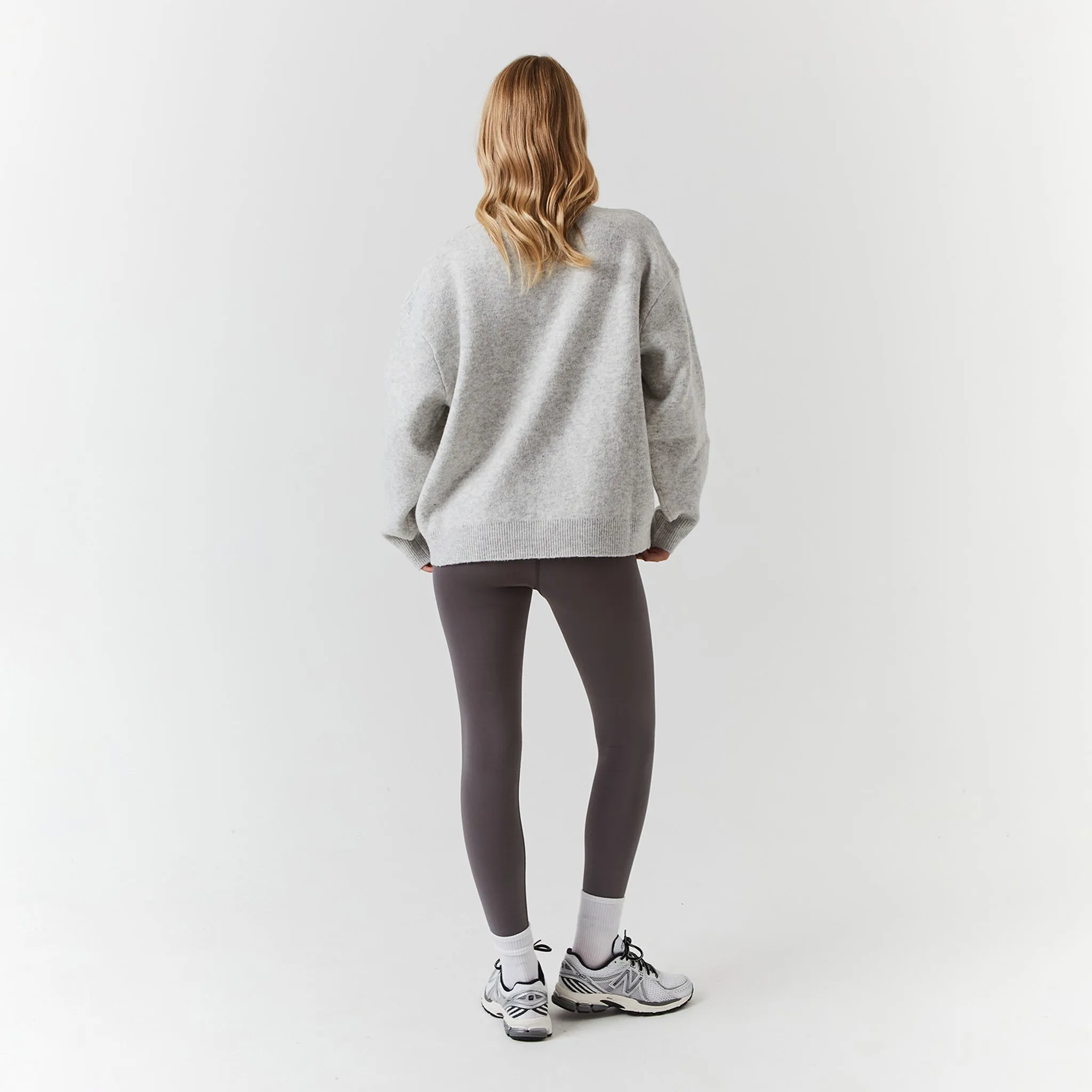Paris Knit Sweatshirt | Light Grey Marl