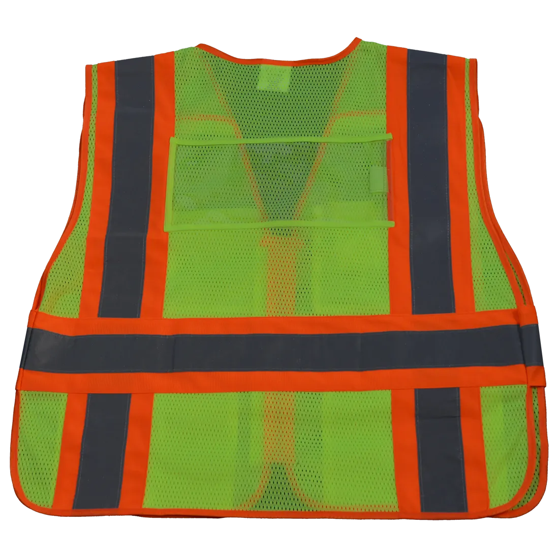 Petra Roc ANSI Class 2 Two Tone Expandable 5-Point Breakaway Public Safety Vest with Clear PVC Pocket on Back