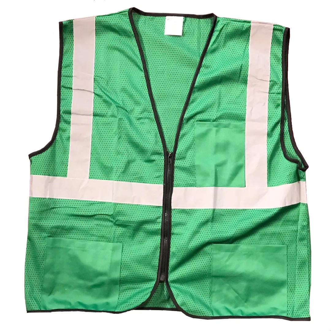 Petra Roc GVM-S1 Enhanced Visibility Green Mesh Safety Vest