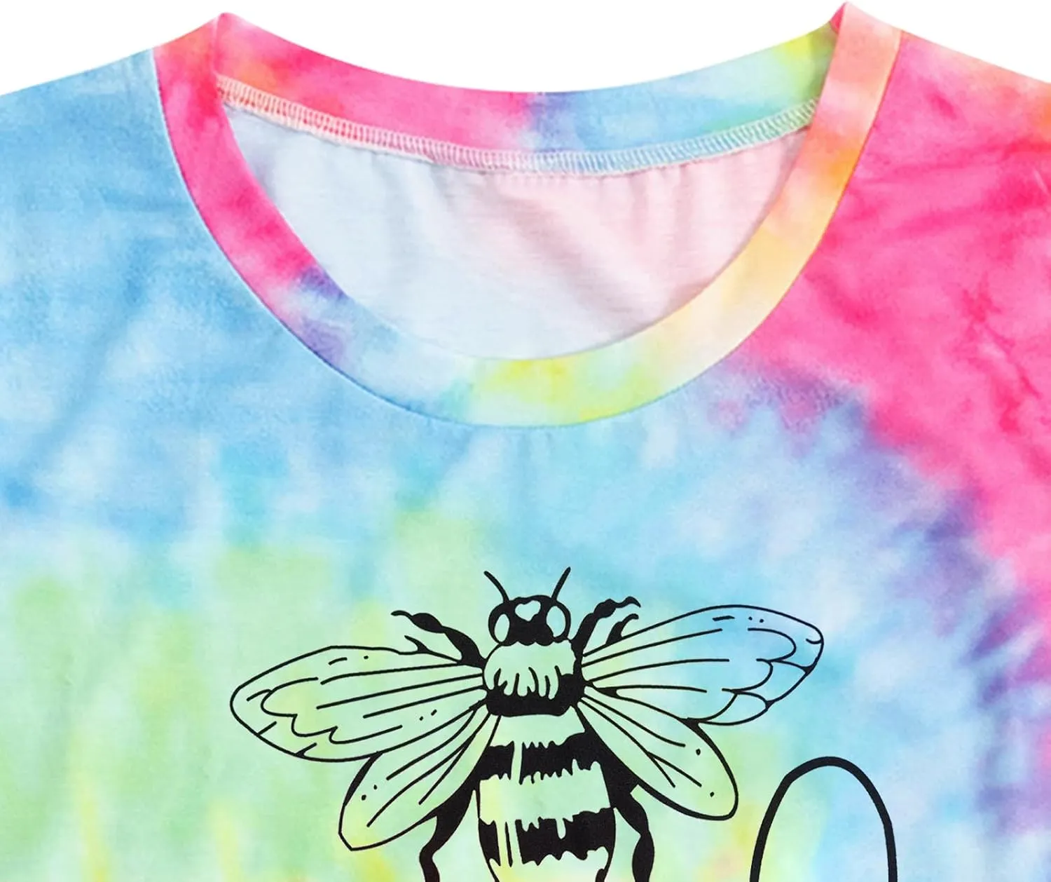 Plus Size Be Kind Shirt Women Bee Graphic Tees Tie Dye Tshirt Inspirational Teacher Tops