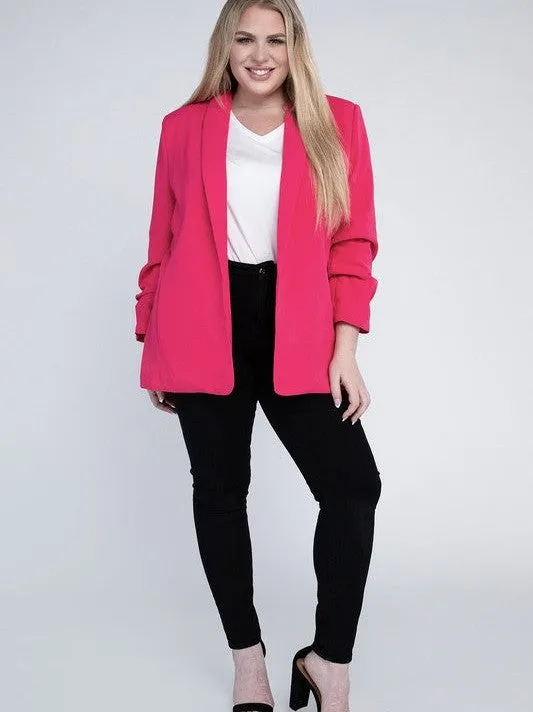 Plus Wardrobe Essential Shawl Lapel Blazer