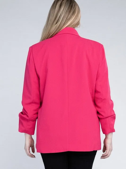Plus Wardrobe Essential Shawl Lapel Blazer