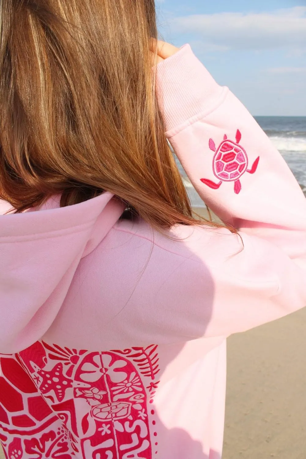 Preppy Embroidered Flower Hoodies for Teen Girl Women Y2K Back Graphic Printed Oversized Pullover Hooded Sweatshirts