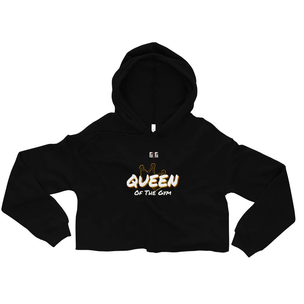 Queen of the Gym Ladies Crop Hoodies