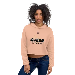 Queen of the Gym Ladies Crop Hoodies