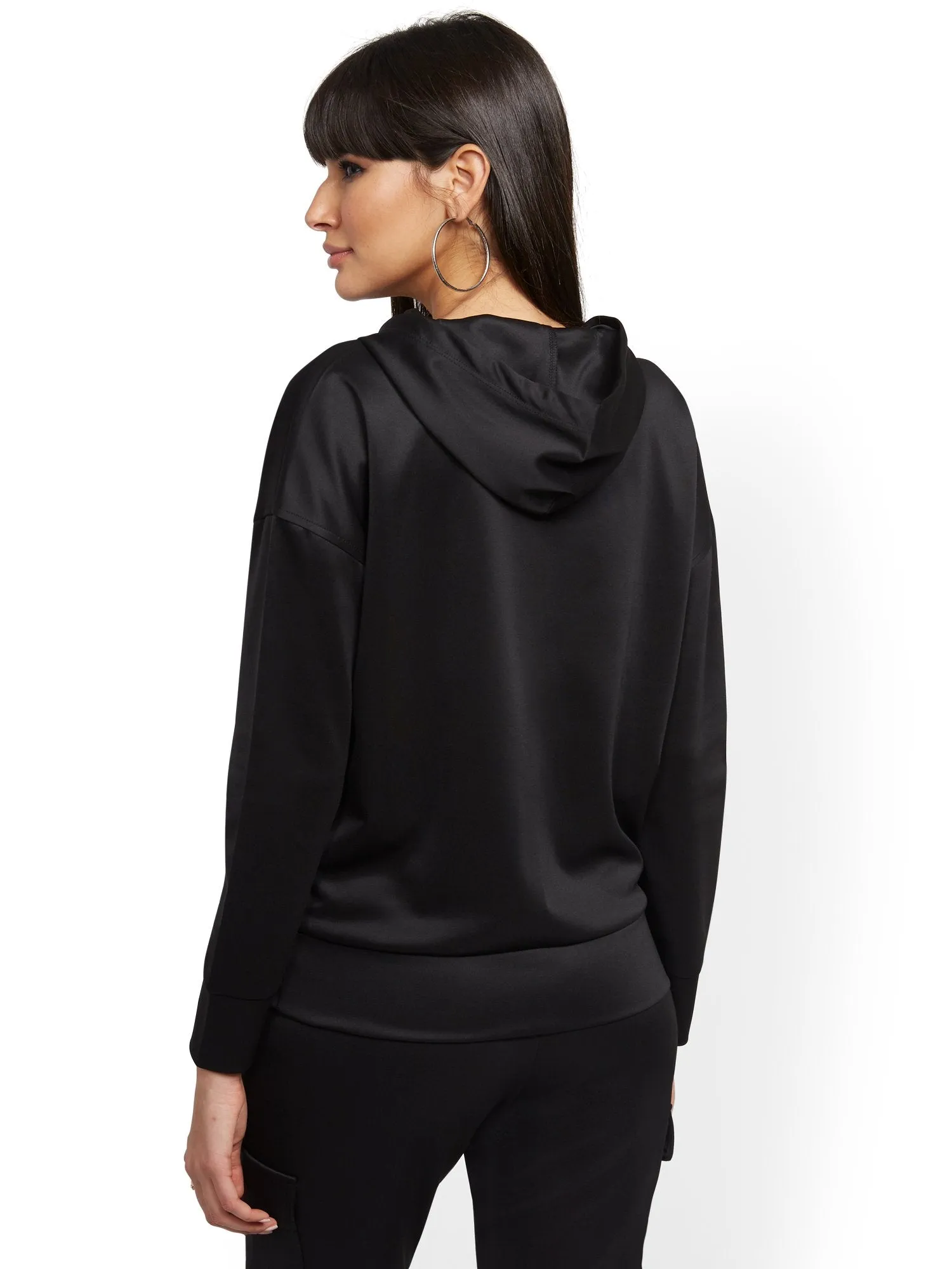 Rainbow Skyline Zip-Front Hooded Jacket