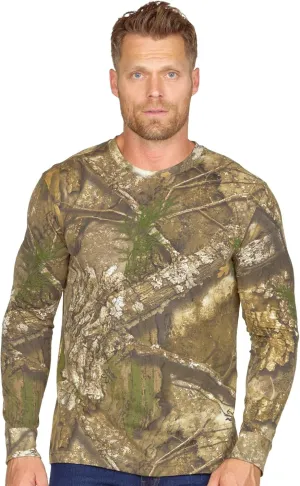 Realtree Men's Essential Camo Lightweight Performance Long Sleeve Shirt