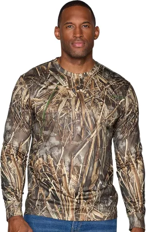 Realtree Men's Essential Camo Lightweight Performance Long Sleeve Shirt
