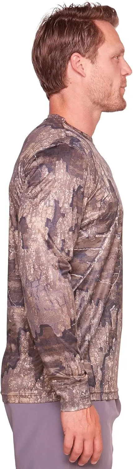 Realtree Men's Essential Camo Lightweight Performance Long Sleeve Shirt