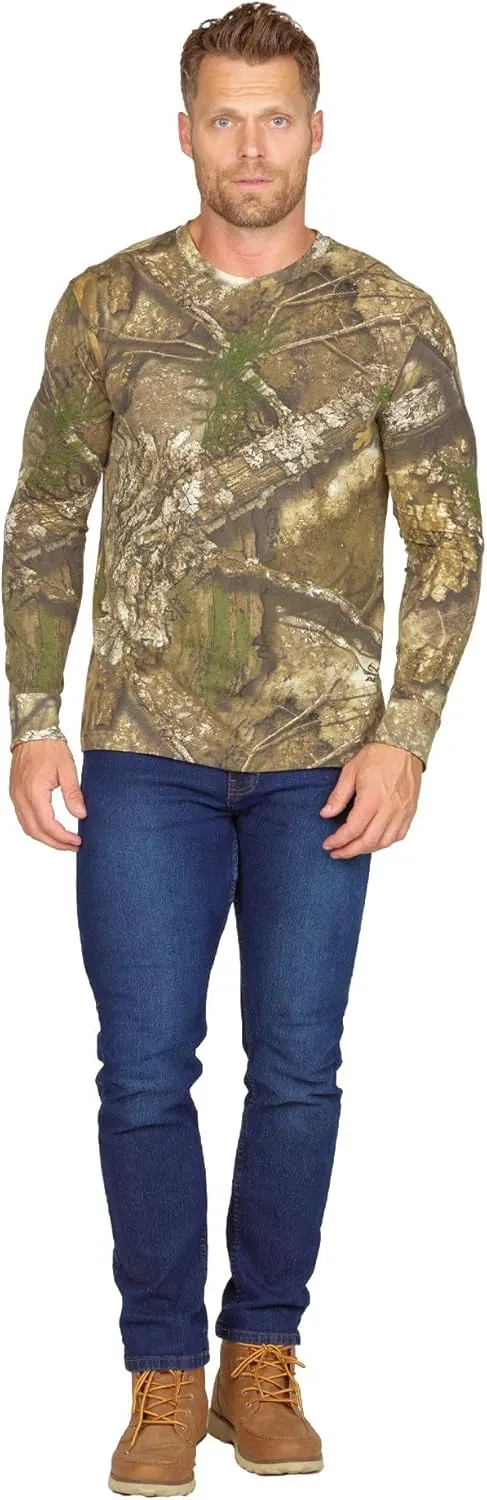 Realtree Men's Essential Camo Lightweight Performance Long Sleeve Shirt