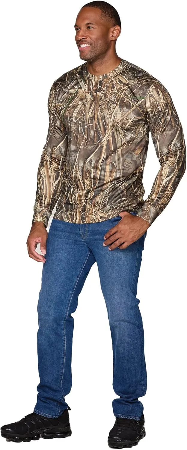 Realtree Men's Essential Camo Lightweight Performance Long Sleeve Shirt