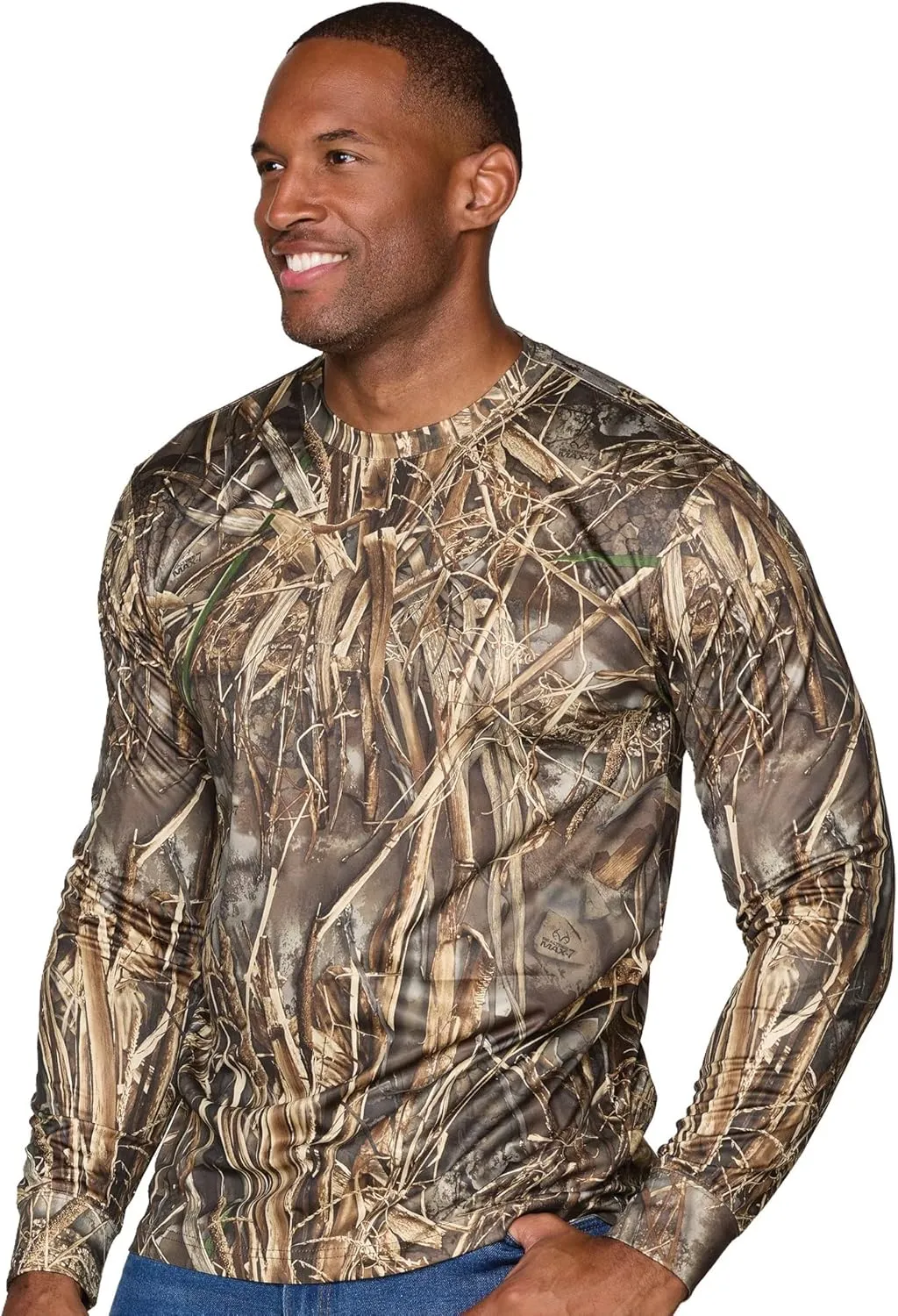 Realtree Men's Essential Camo Lightweight Performance Long Sleeve Shirt