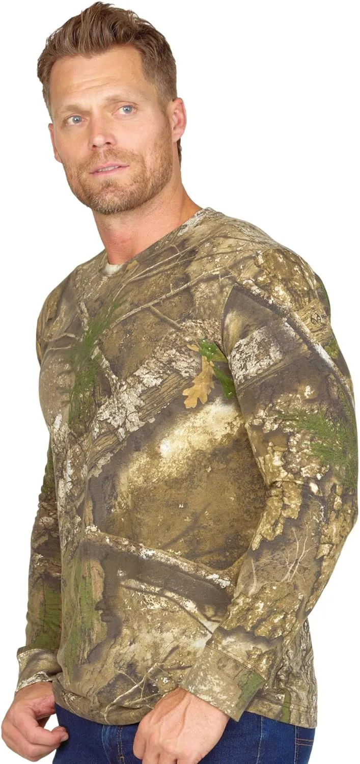 Realtree Men's Essential Camo Lightweight Performance Long Sleeve Shirt