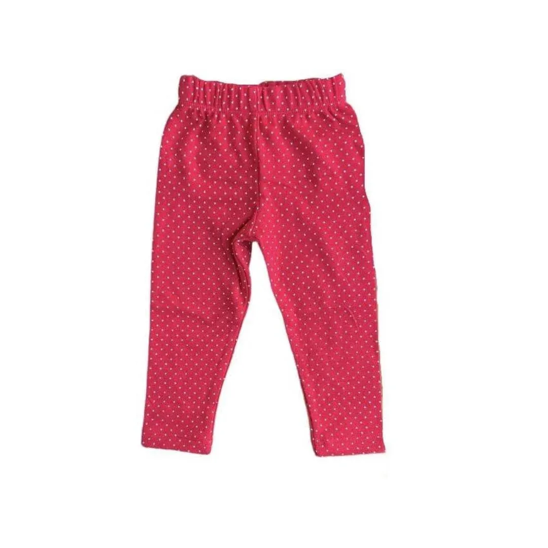 Red Pin Dot Leggings