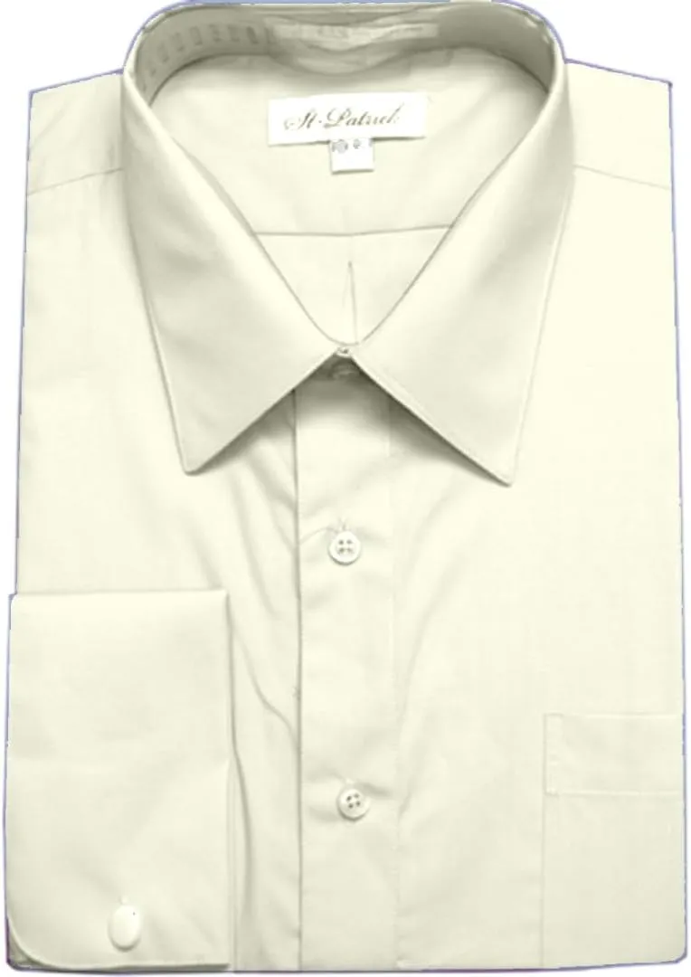 Regular and Big and Tall French Cuff Dress Shirts in 5 Colors to 24 Neck and 39 Sleeve