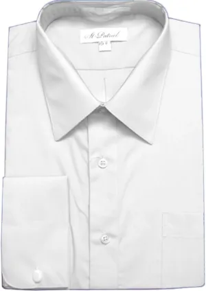 Regular and Big and Tall French Cuff Dress Shirts in 5 Colors to 24 Neck and 39 Sleeve