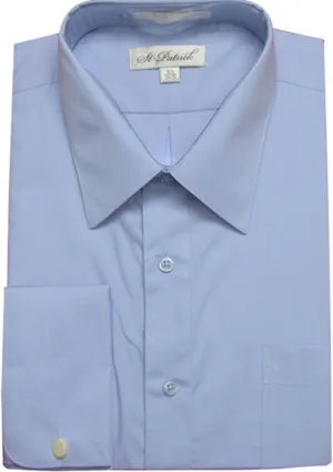 Regular and Big and Tall French Cuff Dress Shirts in 5 Colors to 24 Neck and 39 Sleeve
