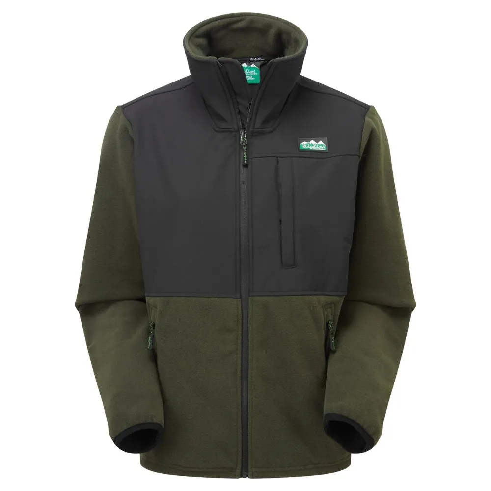 Ridgeline | Ballistic Long Sleeved Fleece Hoodie | Olive/Black