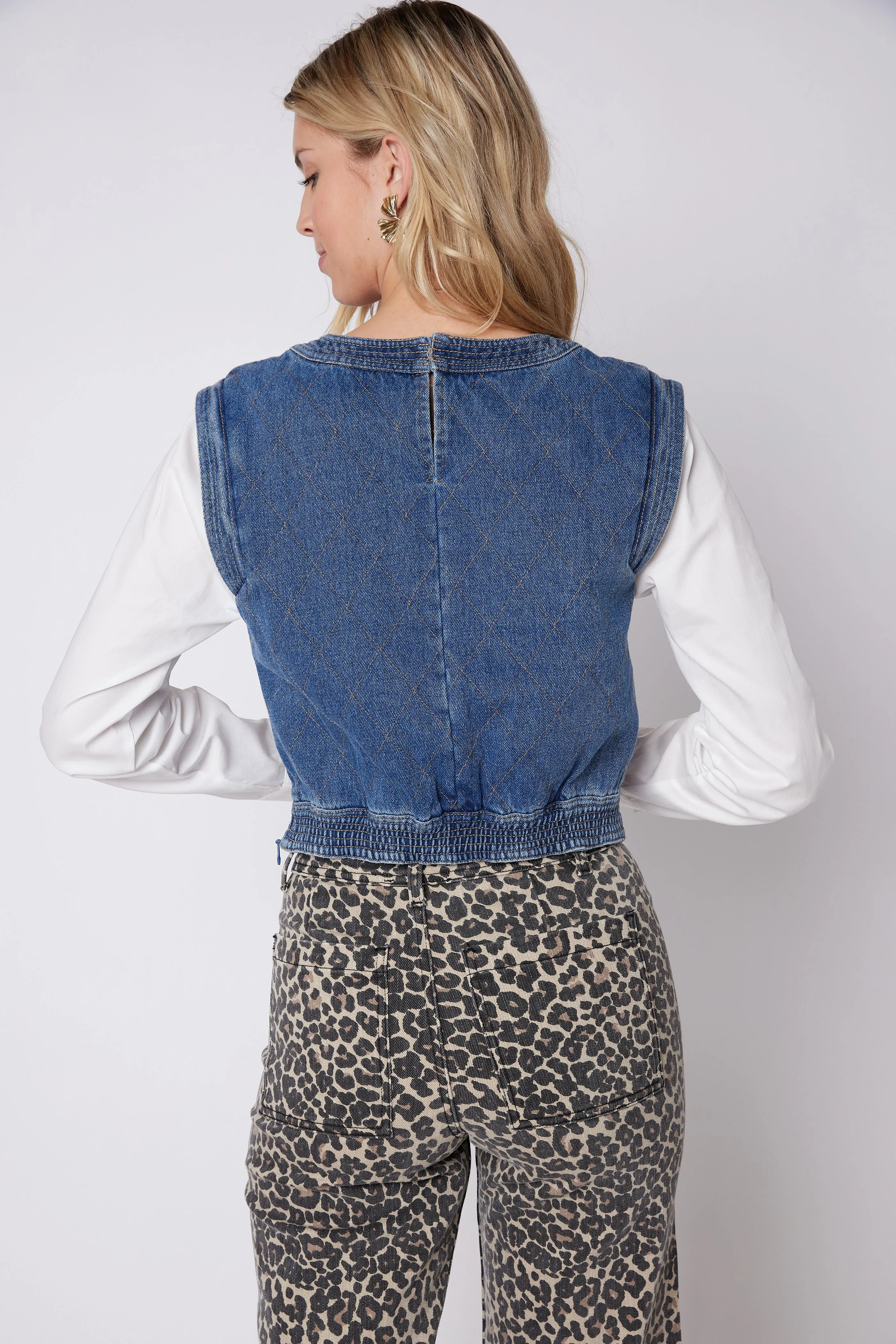 SALE - Sahar Denim Poplin Top