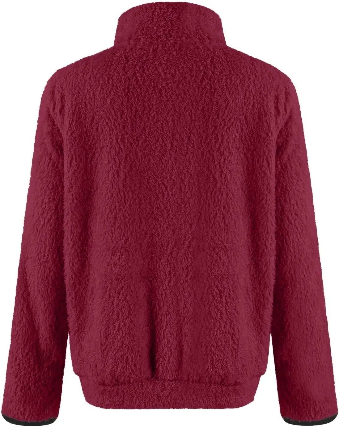 Sherpa Quarter Zip Pullover Women Fleece Lined Half Zip Sweatshirts Winter Warm Sweaters Jacket Coats