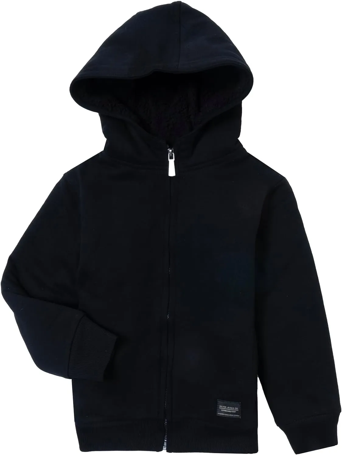 Silver Jeans Co. boys Boys Zip Up Hoodie Plush Lining
