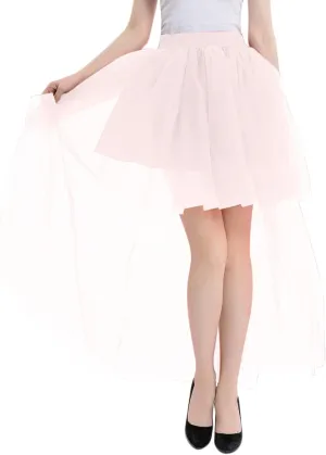 Skirts for Women Trendy Sheer High Elastic Waist Lightweight Dance Pleated Mesh Skirts for Summer Vacation Clothes