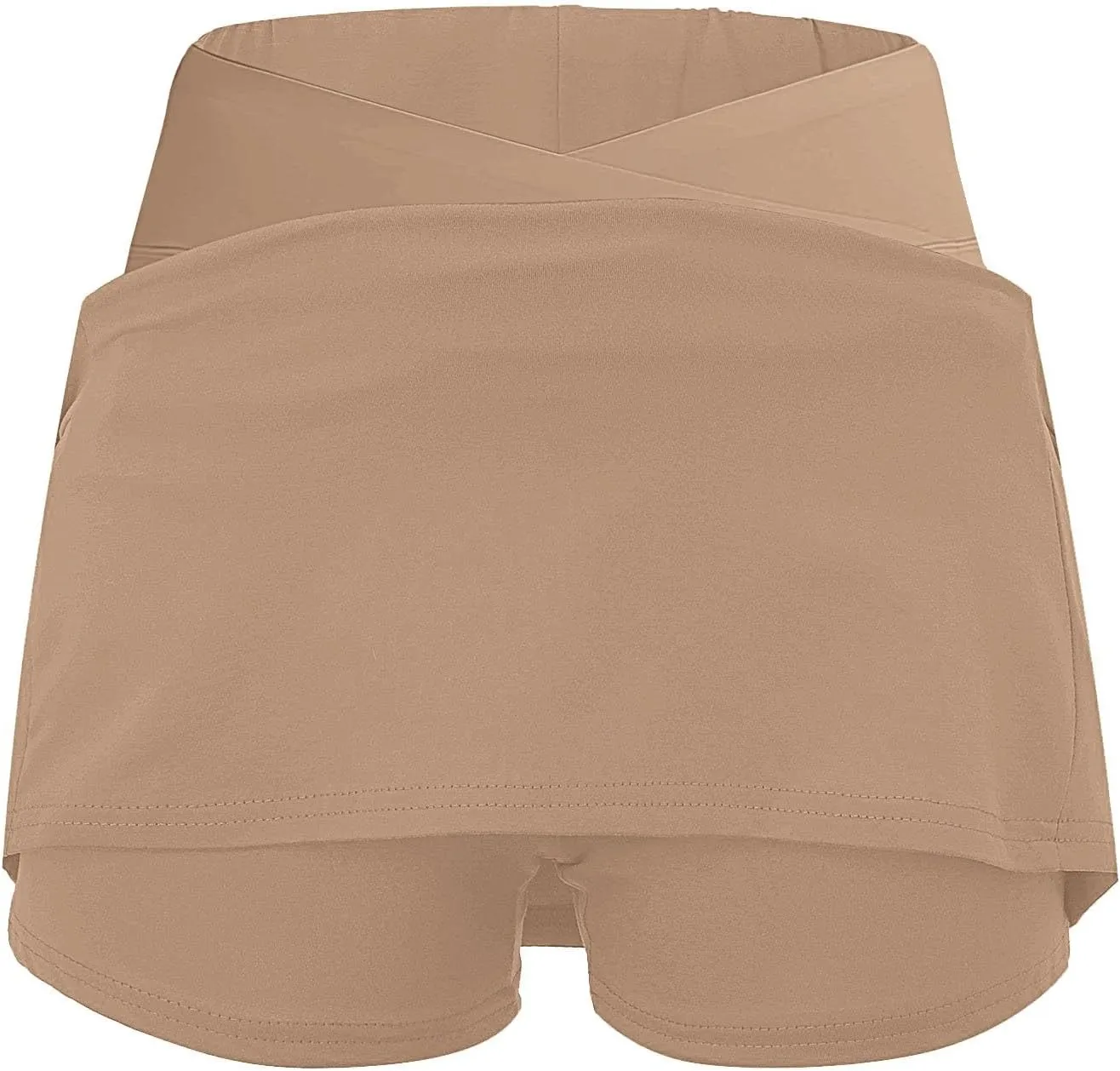 Skorts for Woman Crossover High Waisted Tennis Skirts with Shorts Tummy Control Athletic Workout Skirt with Pocket