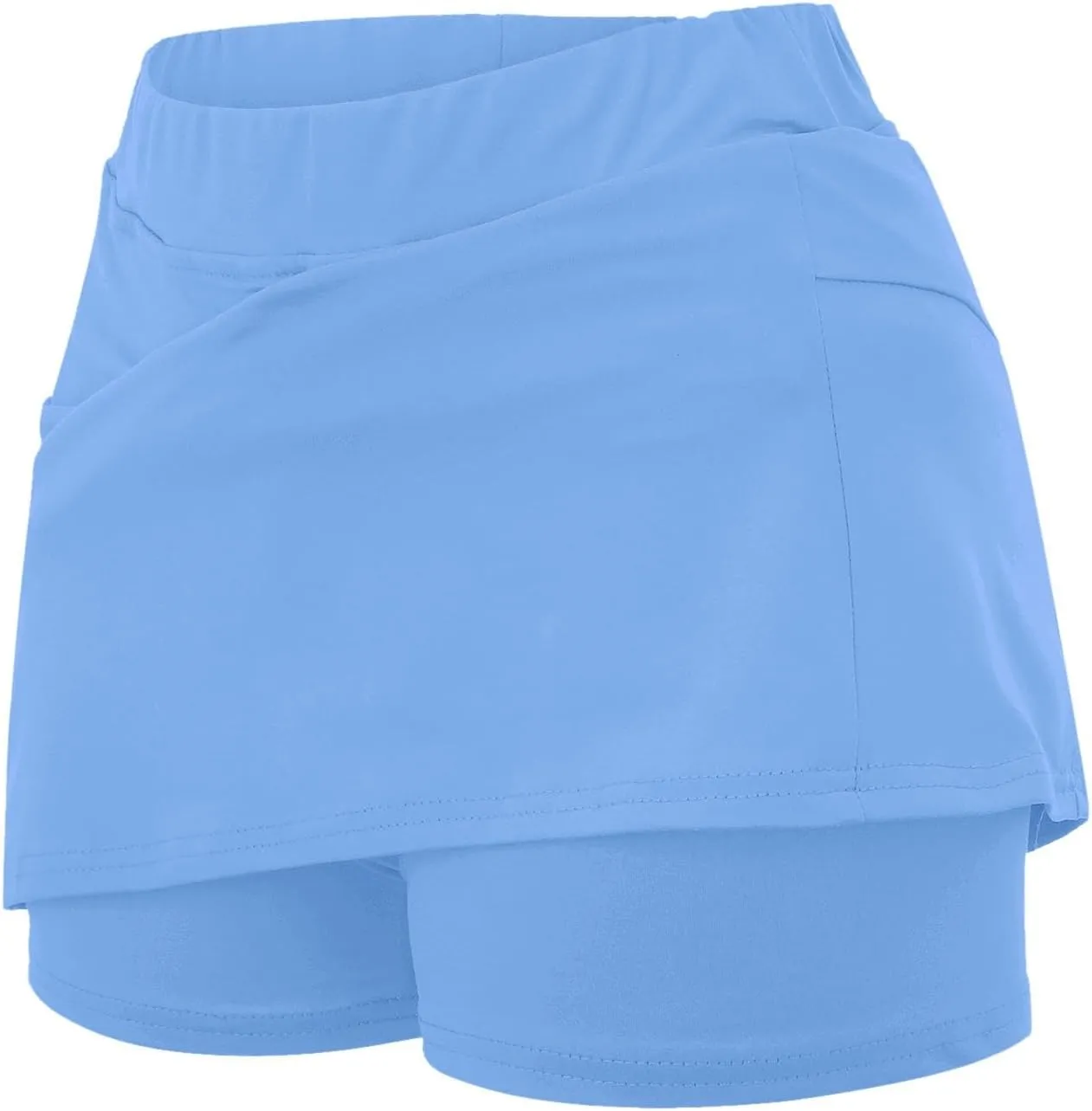 Skorts for Woman Dressy Casual Plus Size High Waist Skirt with Shorts Underneath Tennis Skorts with Pockets Tummy Control