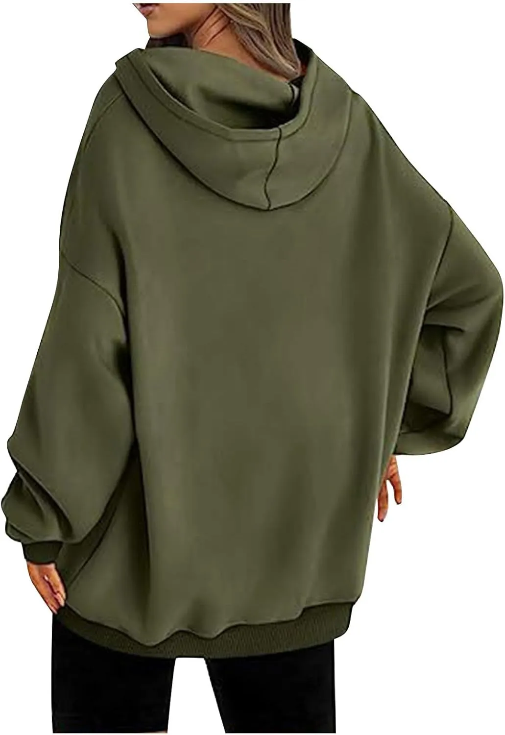 SMIDOW Oversized Hoodies For Women Casual Fall Fashion Pullover Tops Solid Loose Comfy Hooded Sweatshirts 2023