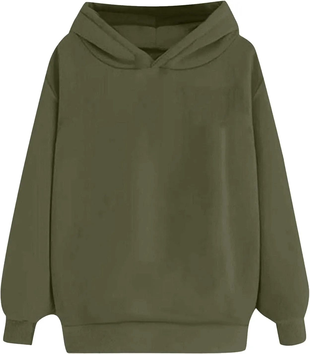 SMIDOW Oversized Hoodies For Women Casual Fall Fashion Pullover Tops Solid Loose Comfy Hooded Sweatshirts 2023