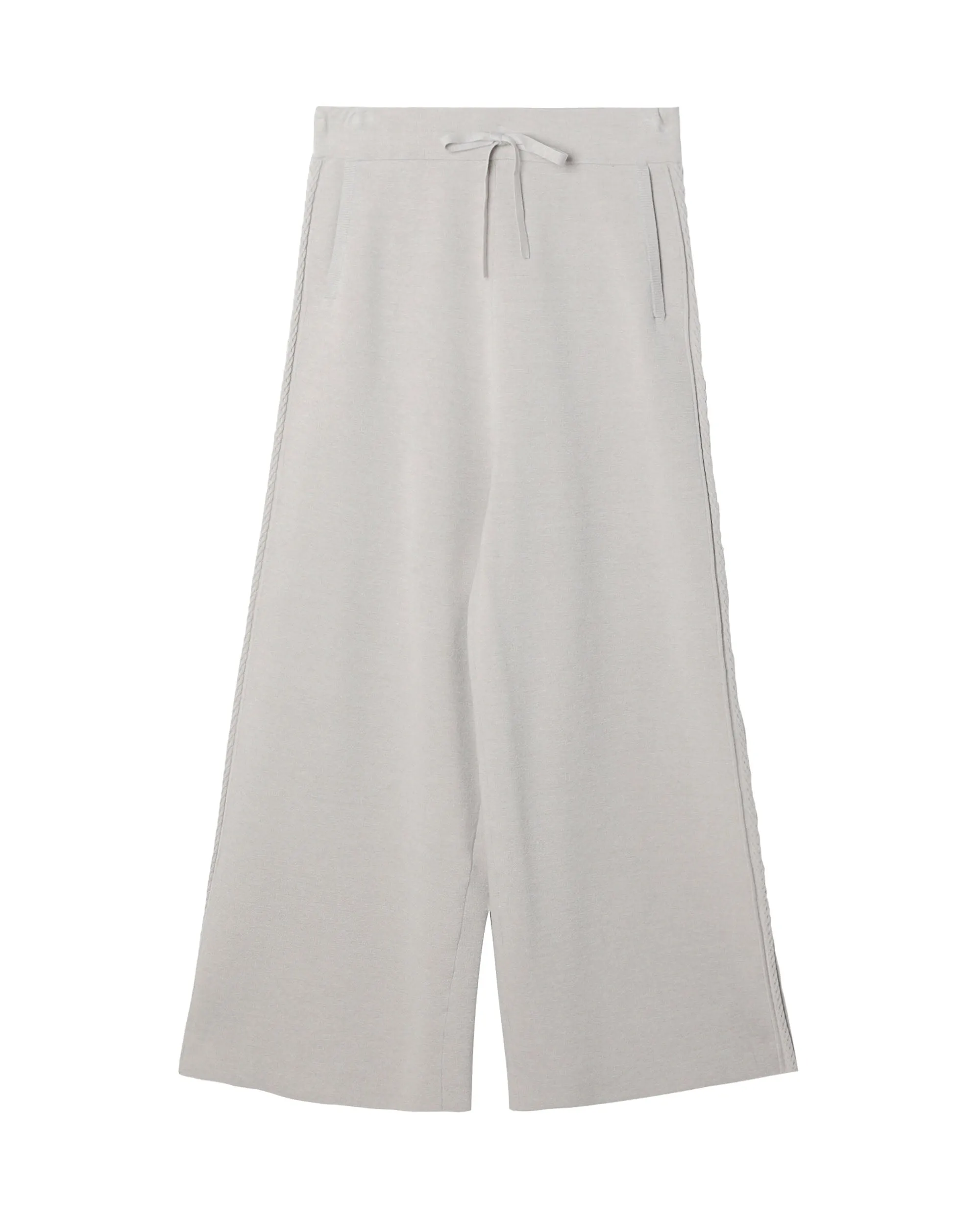 Snowy Cable Knitted Pants