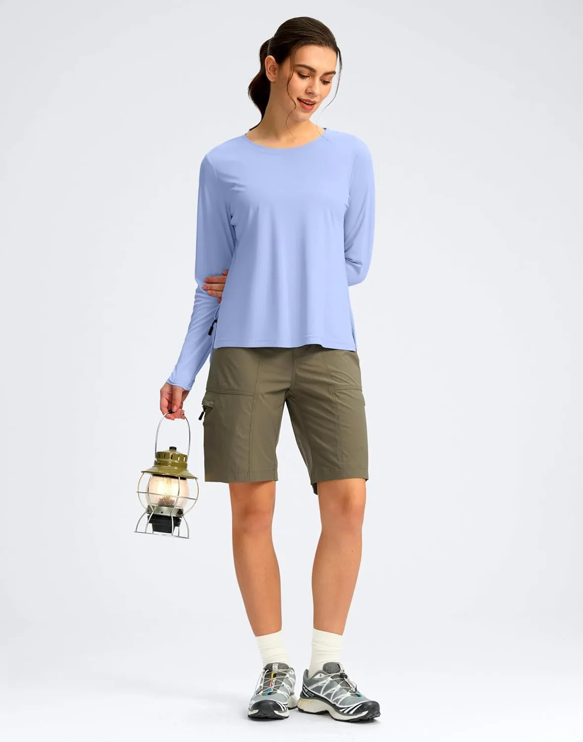 Soothfeel Women's Sun Shirts UPF 50  Long Sleeve UV Protection Workout Hiking Tops Lightweight Quick Dry SPF Outdoor Shirt