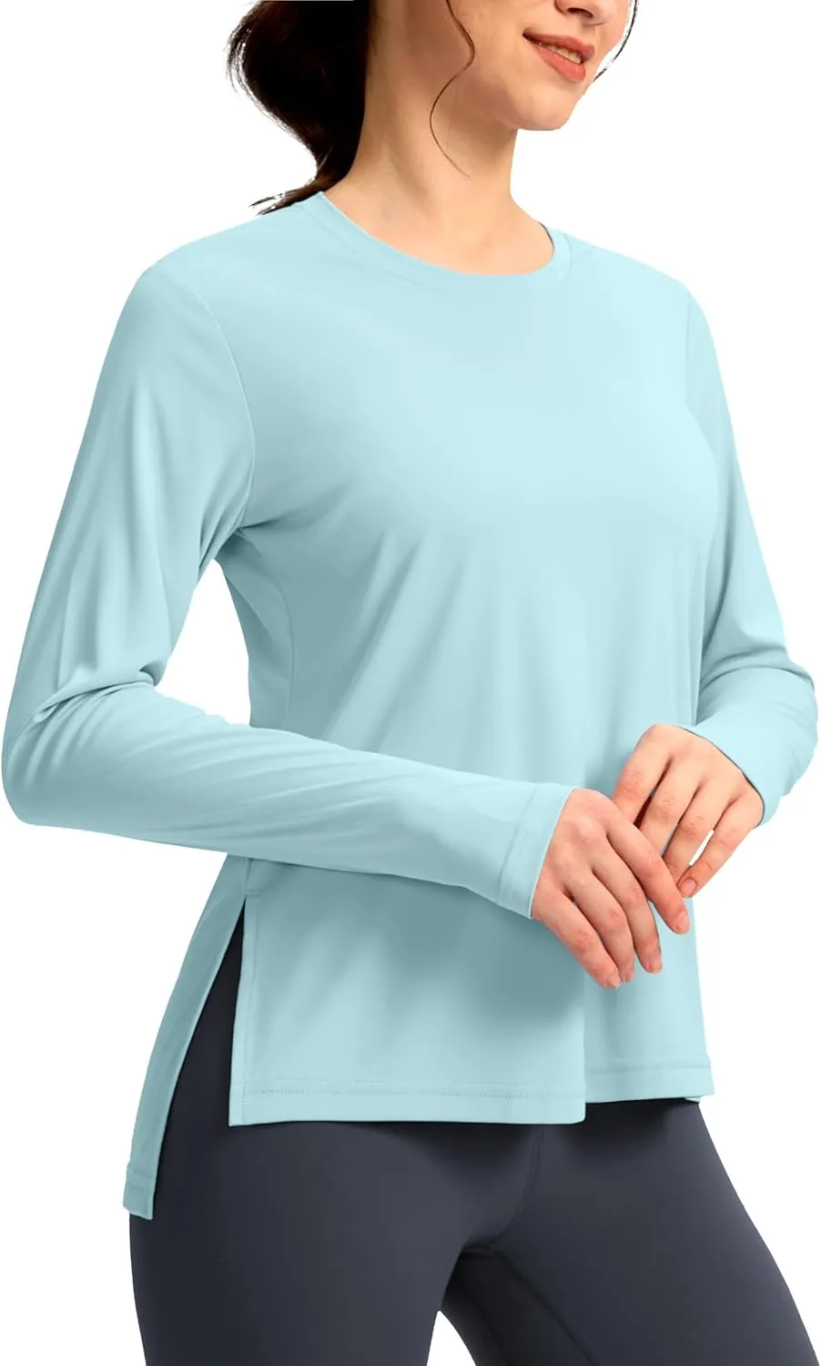 Soothfeel Women's Sun Shirts UPF 50  Long Sleeve UV Protection Workout Hiking Tops Lightweight Quick Dry SPF Outdoor Shirt