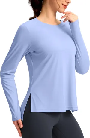 Soothfeel Women's Sun Shirts UPF 50  Long Sleeve UV Protection Workout Hiking Tops Lightweight Quick Dry SPF Outdoor Shirt