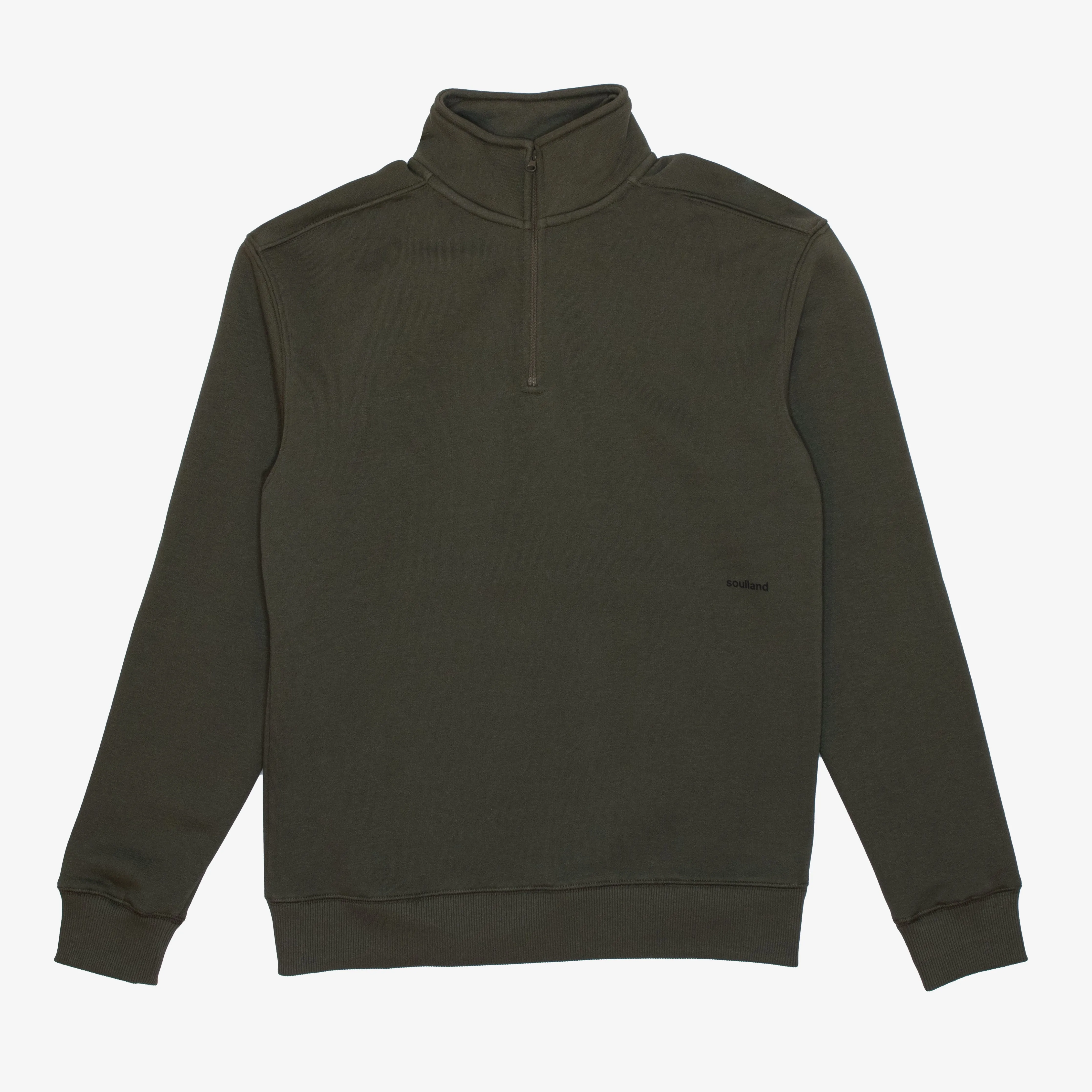 SOULLAND Ken half zip Sweatshirt Green