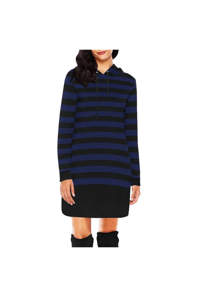 stripe  H27 - HOOD All Over Print Hoodie Mini Dress (Model H27)