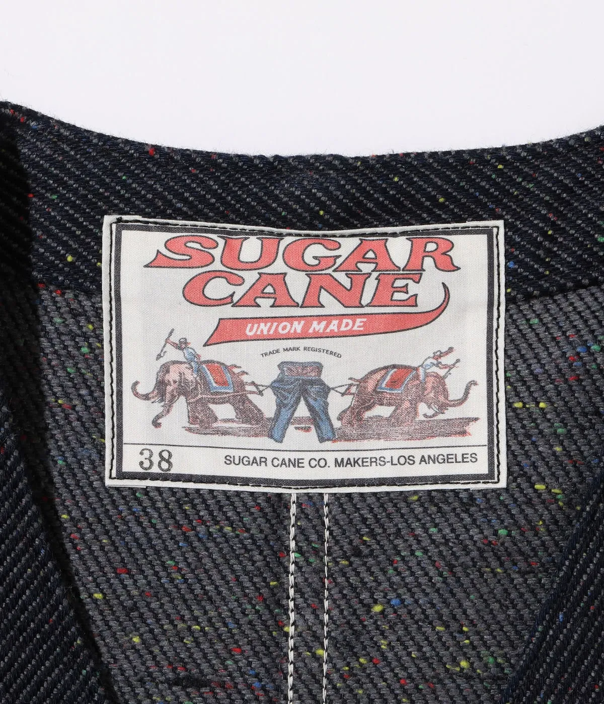 Sugar Cane, Fiction Romance 13.7oz. Indigo Nep Denim Work Vest SC15446