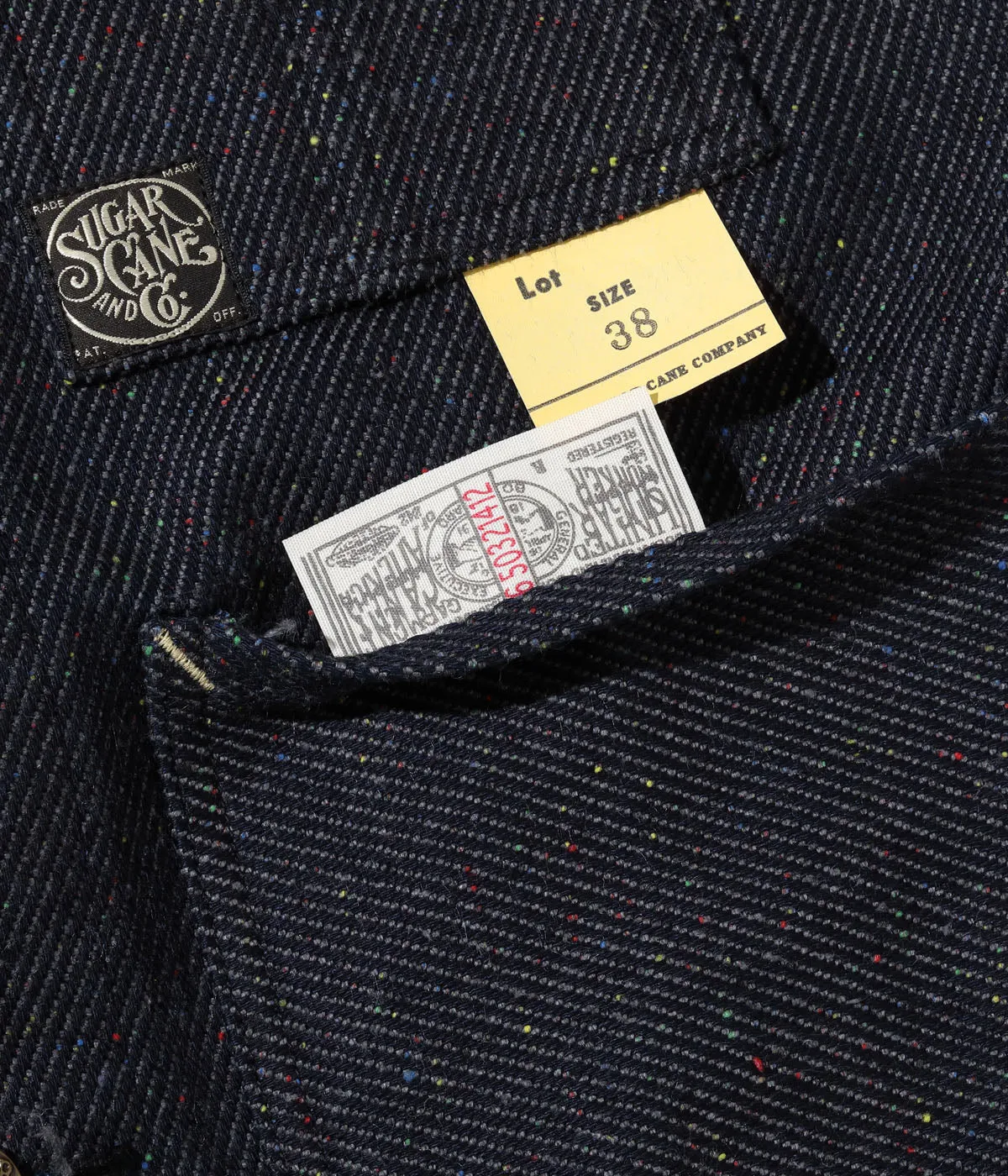 Sugar Cane, Fiction Romance 13.7oz. Indigo Nep Denim Work Vest SC15446