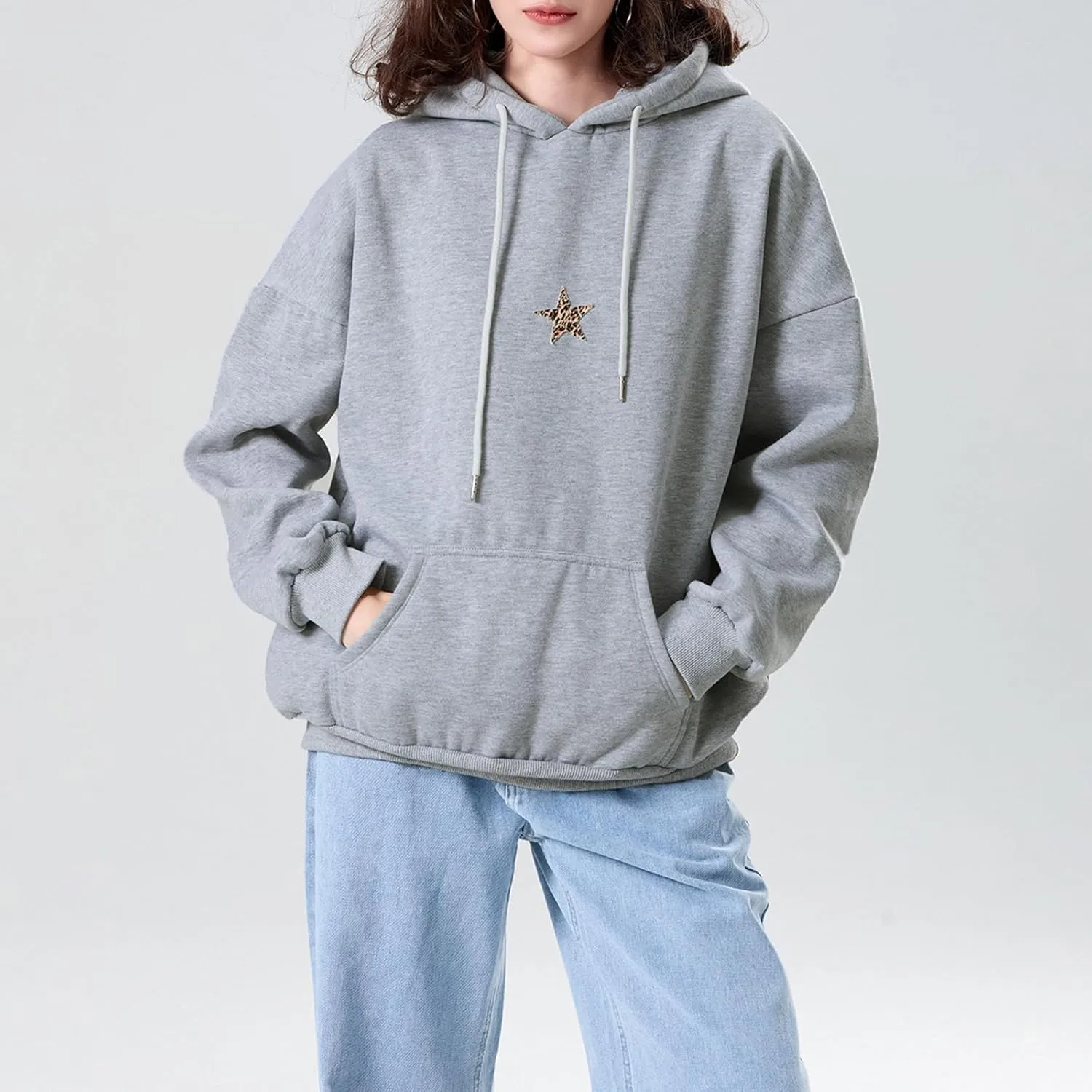 Surfing Graphic Hoodies for Women Y2K Long Sleeve Oversized Sweatshirt Teen Girls Preppy Pullover Sweater Hooded