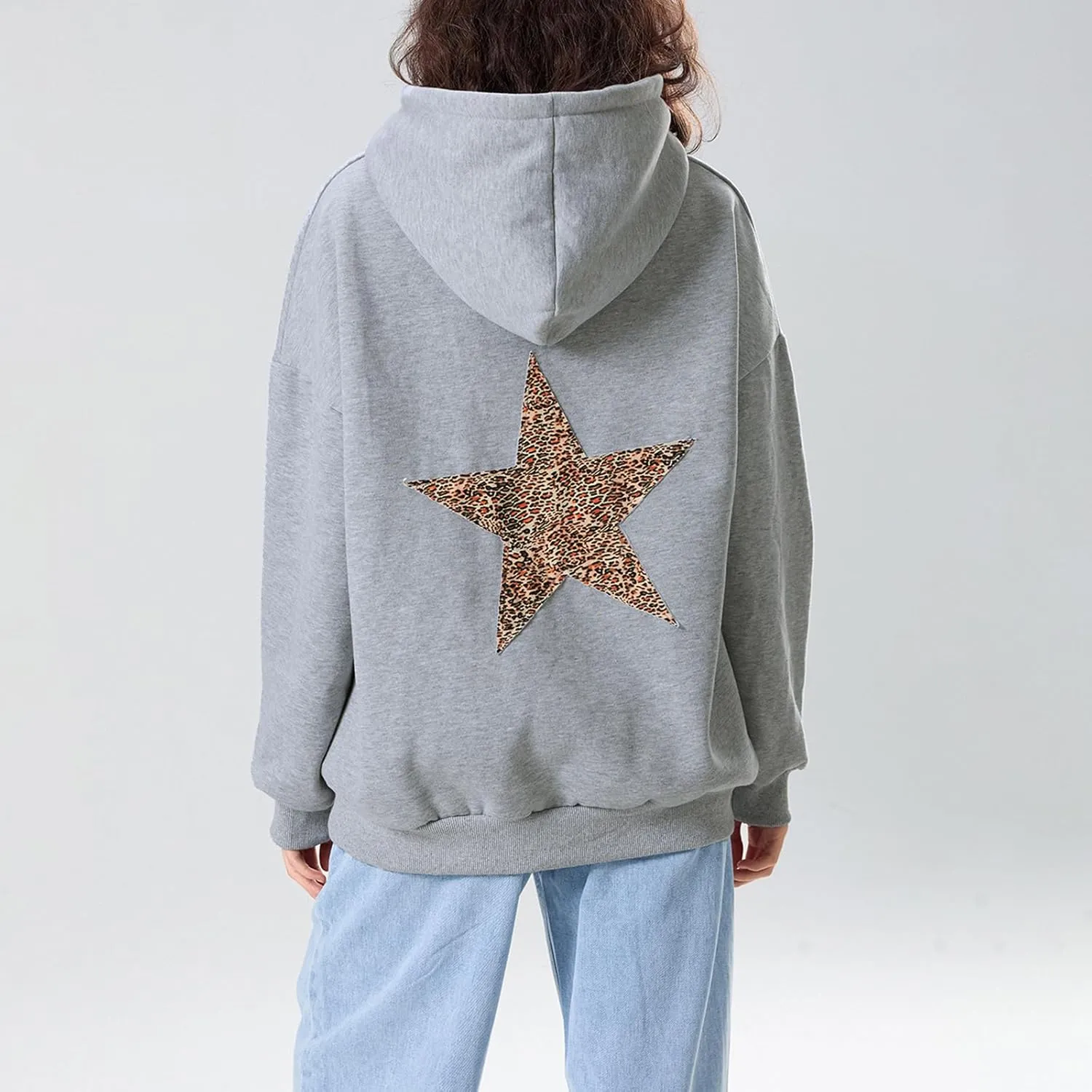 Surfing Graphic Hoodies for Women Y2K Long Sleeve Oversized Sweatshirt Teen Girls Preppy Pullover Sweater Hooded