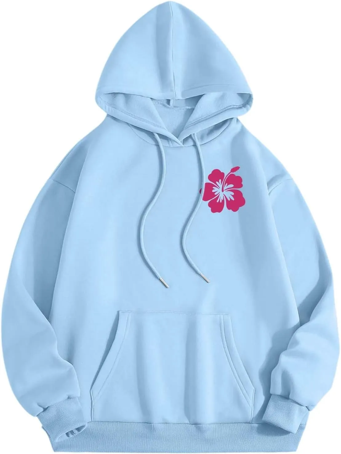 Sweatshirts For Teen Girls Long Sleeve Letter Print Casual Graphic Hoodies Drawstring Pullover Cute Oversized Hoodie
