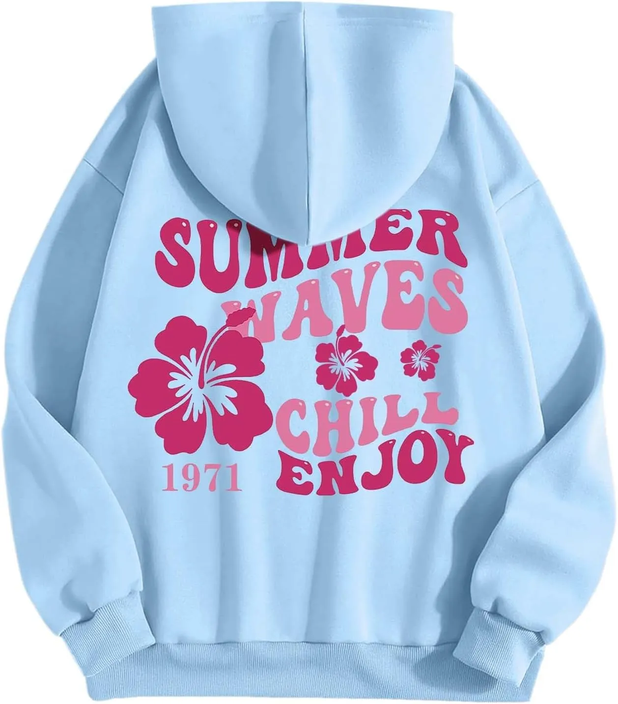 Sweatshirts For Teen Girls Long Sleeve Letter Print Casual Graphic Hoodies Drawstring Pullover Cute Oversized Hoodie