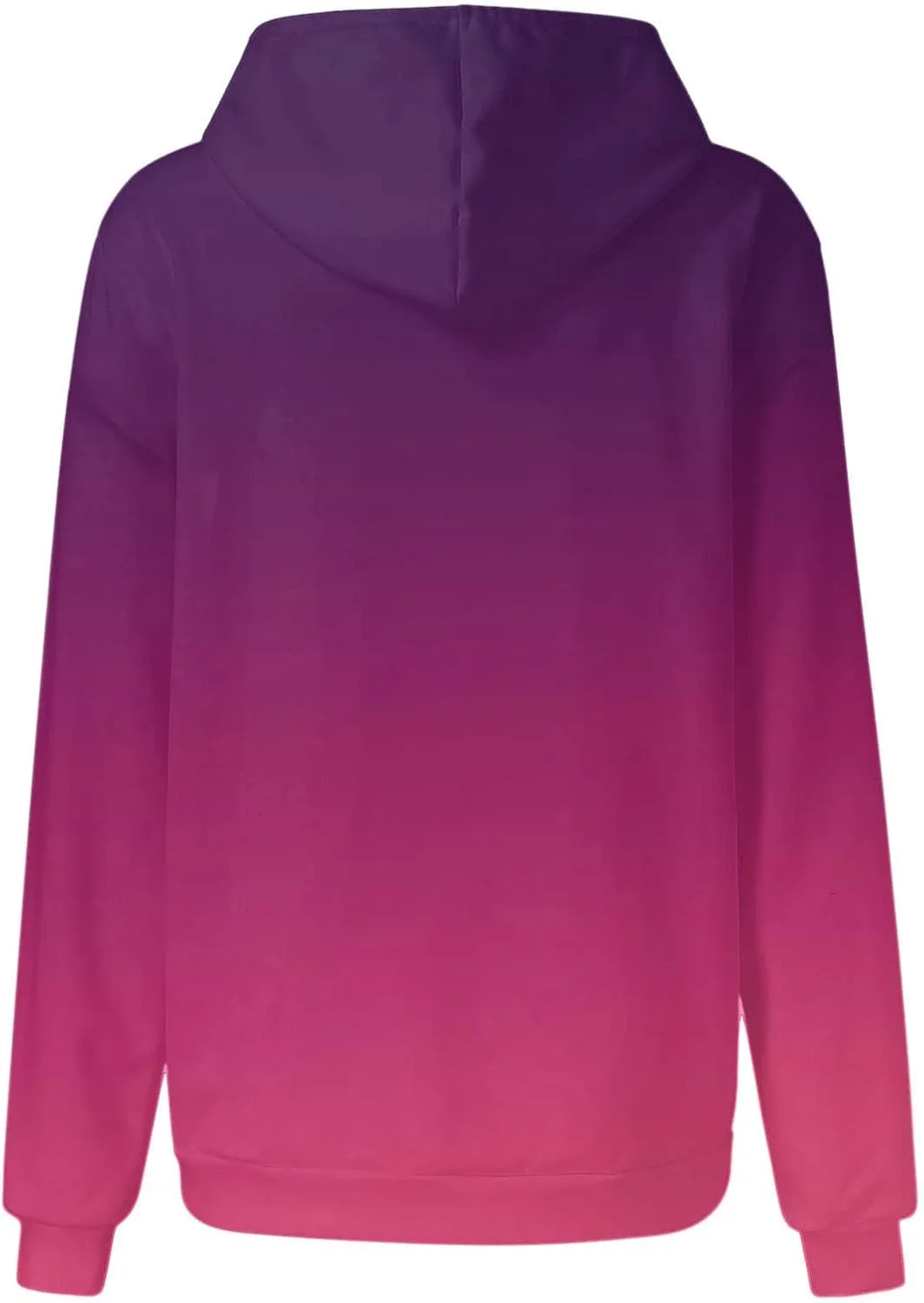 symoid Women's Hoodies 2023 Gradient Long Sleeve Casual Oversized Sweatshirts Loose Fit Drawstring Trendy Pullover Tops