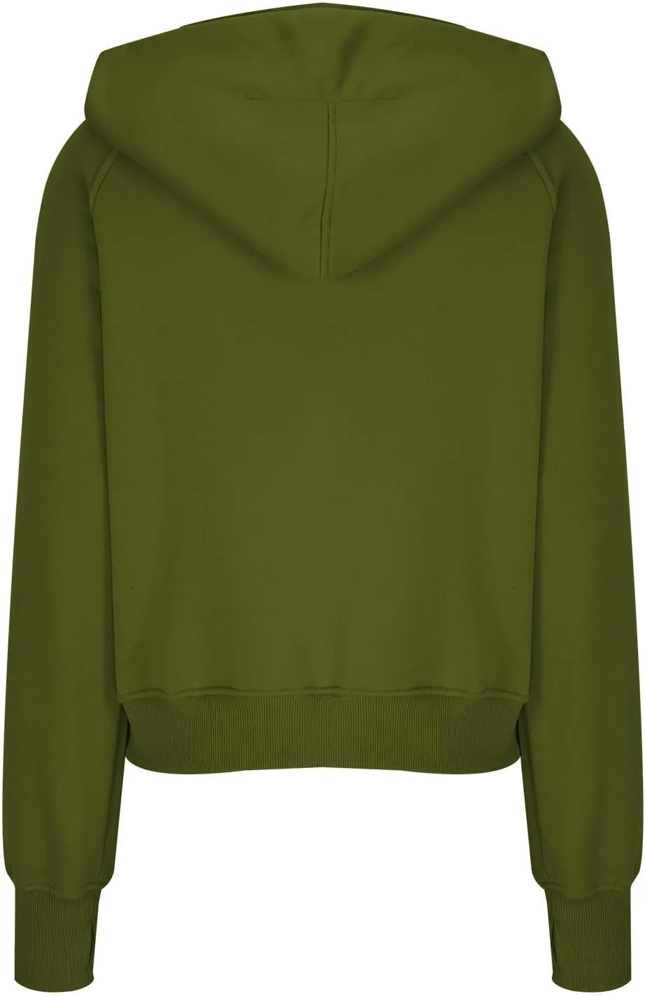 TANGNADE Hooded Sweatshirts Women Half Zip Cropped Fleece Pullover Quarter Zipper Thumb Hole Hoodies with Pockets