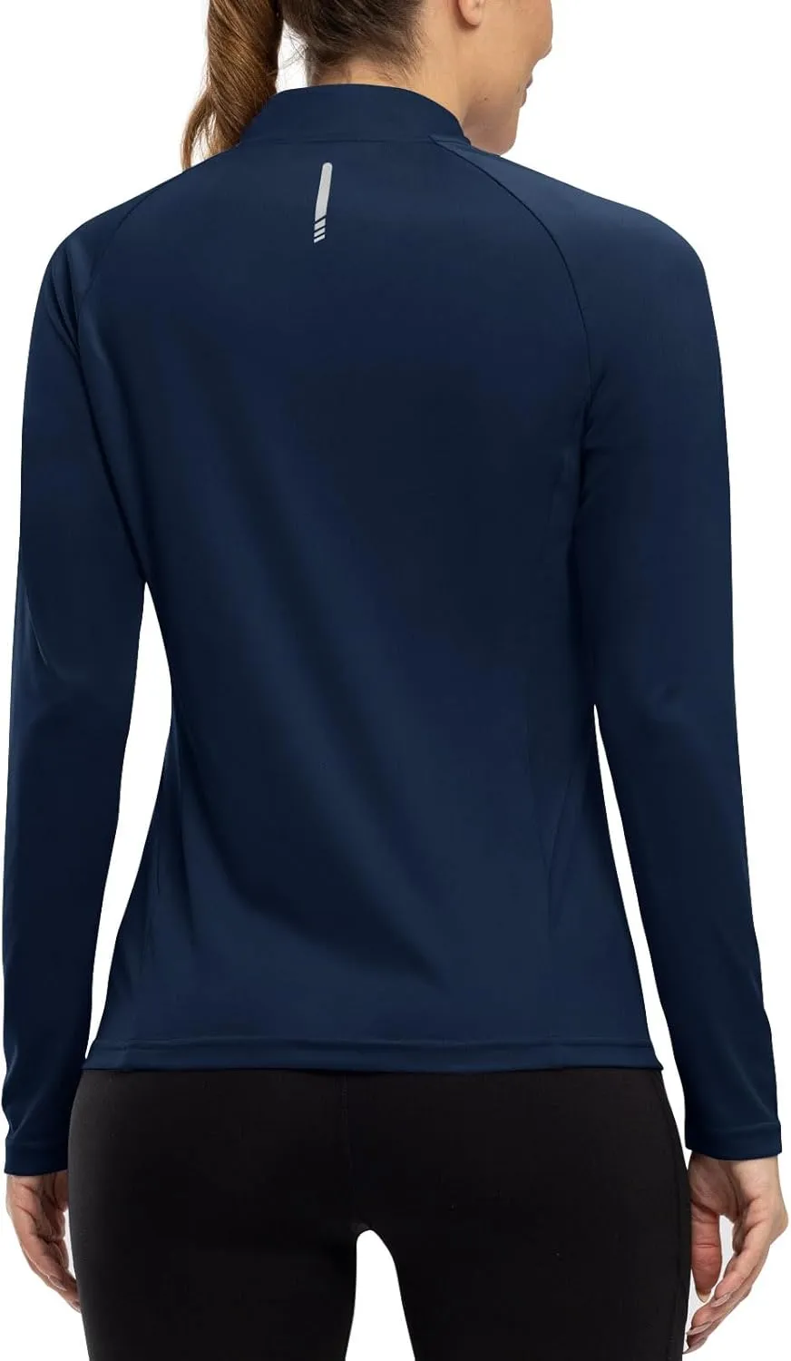 TBMPOY Women's Sun Protection Long Sleeve Women Quick Dry 1/4 Zip Pocket Shirts Hiking Workout Athletic Tops